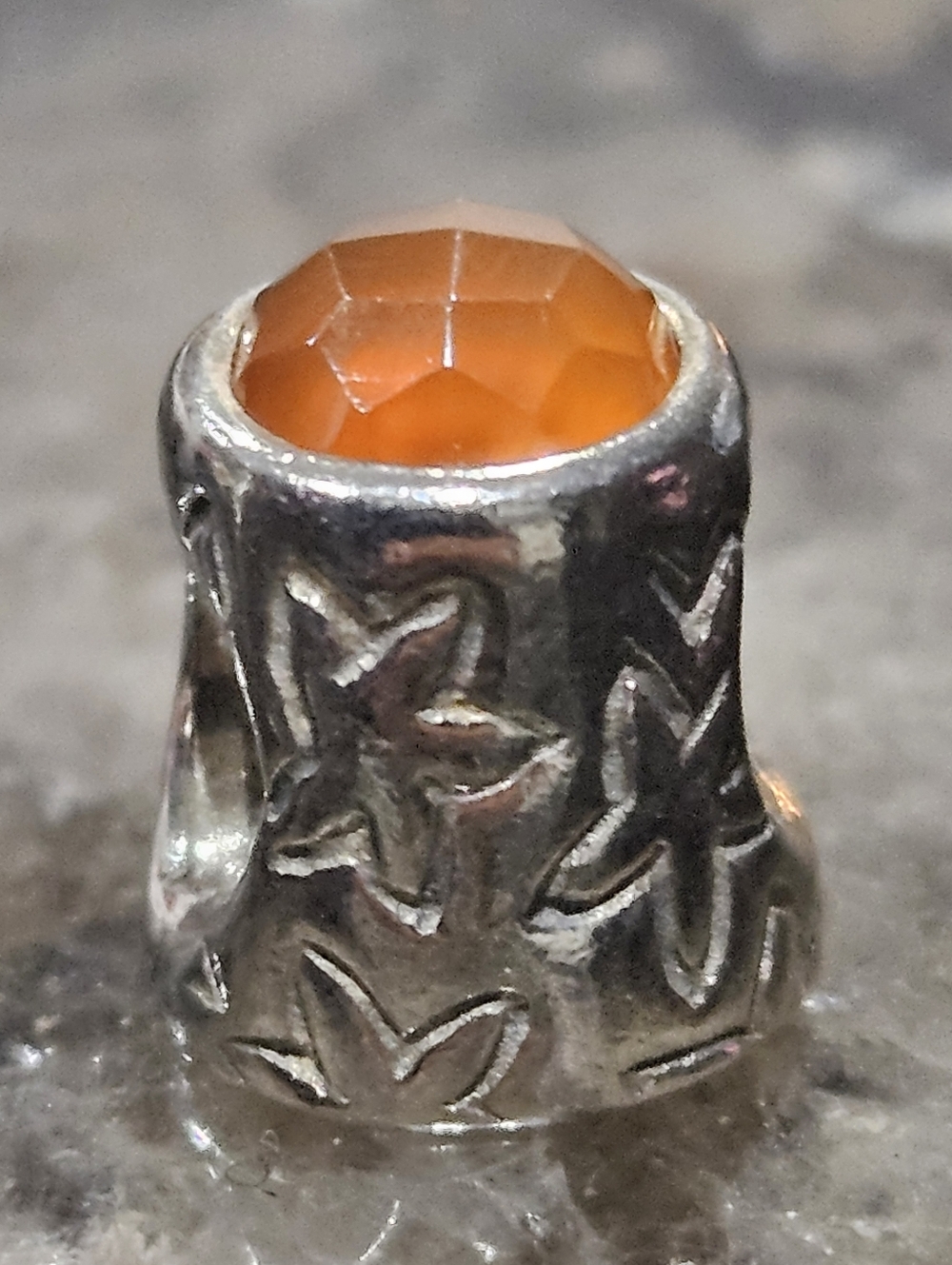 PANDORA Thimble Carnelian Charm - Rare - Picture 4 of 5
